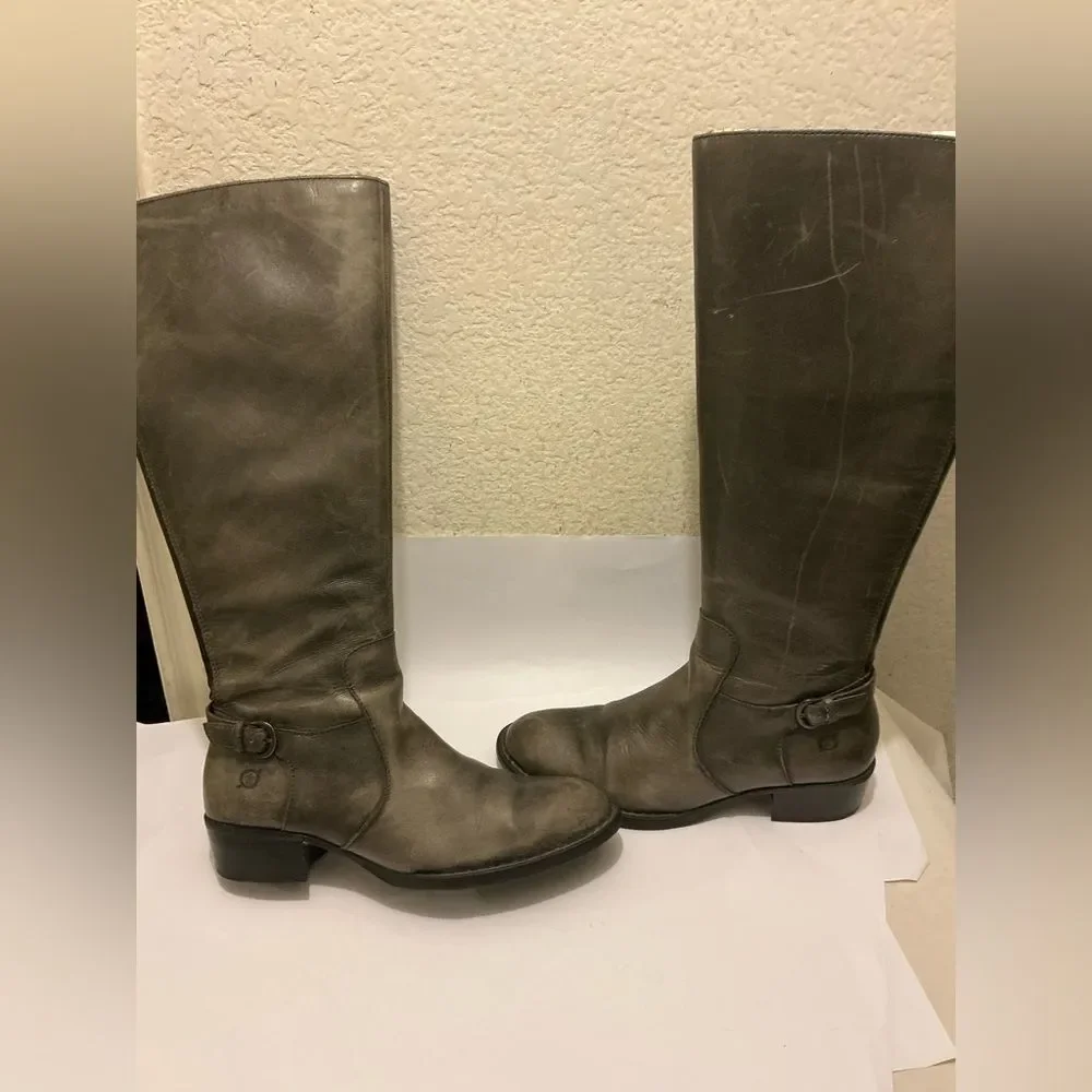 Born Gray Over the Knee Boots